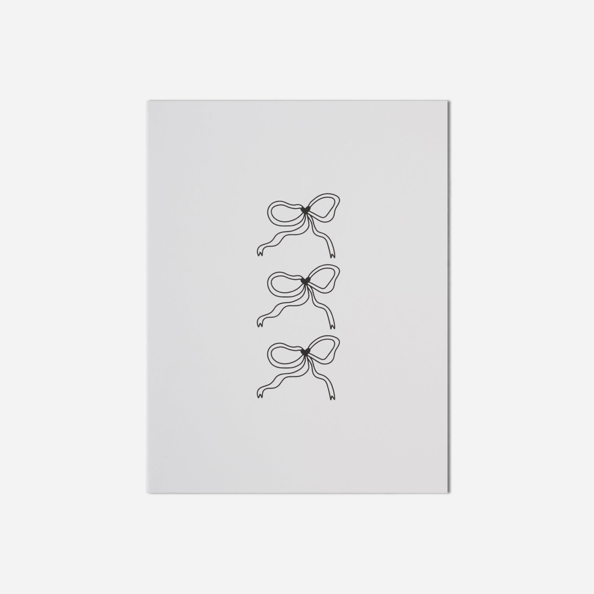 Black Bow Greeting Card