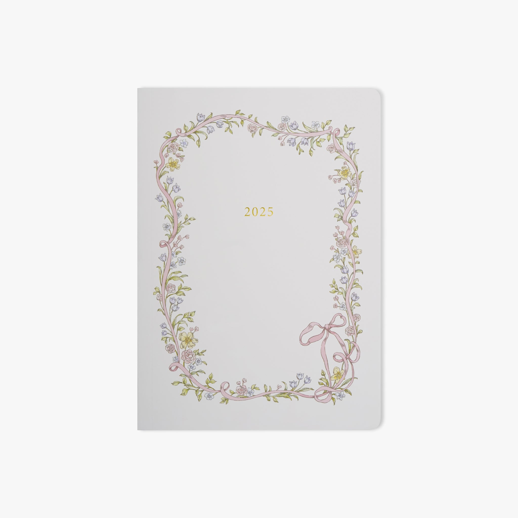 coquette-inspired notebook with floral detail — perfect for journaling and student planners