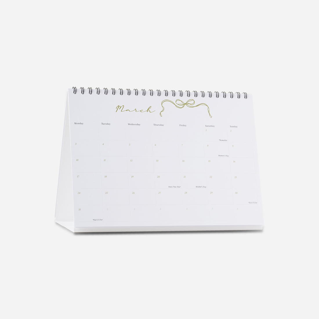 stand-up calendar for students and professionals