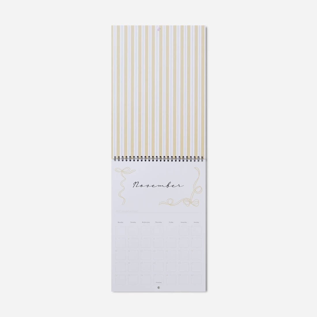 coquette 2025 calendar for home or workspace