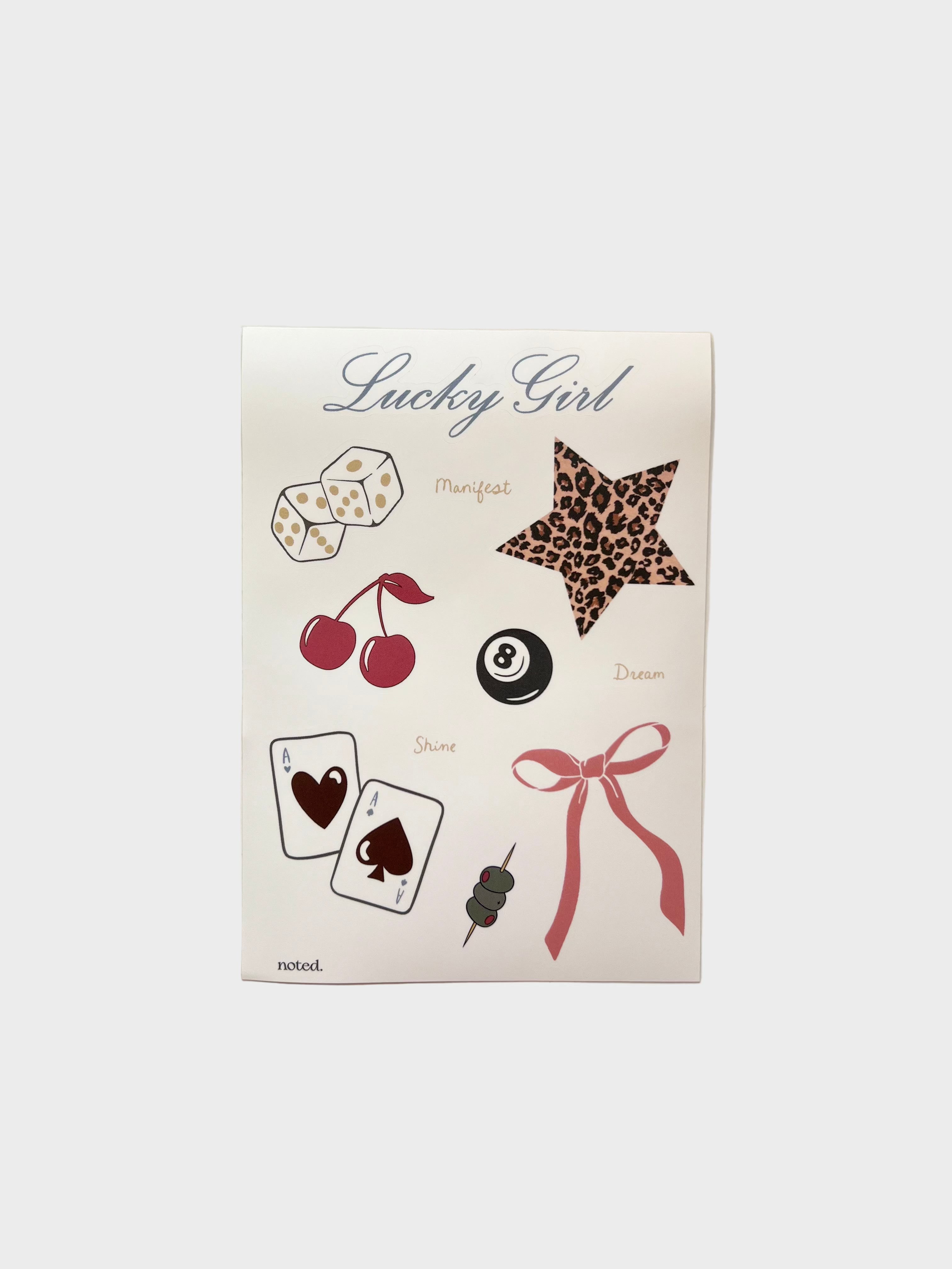 Lucky Girl Sticker Sheet