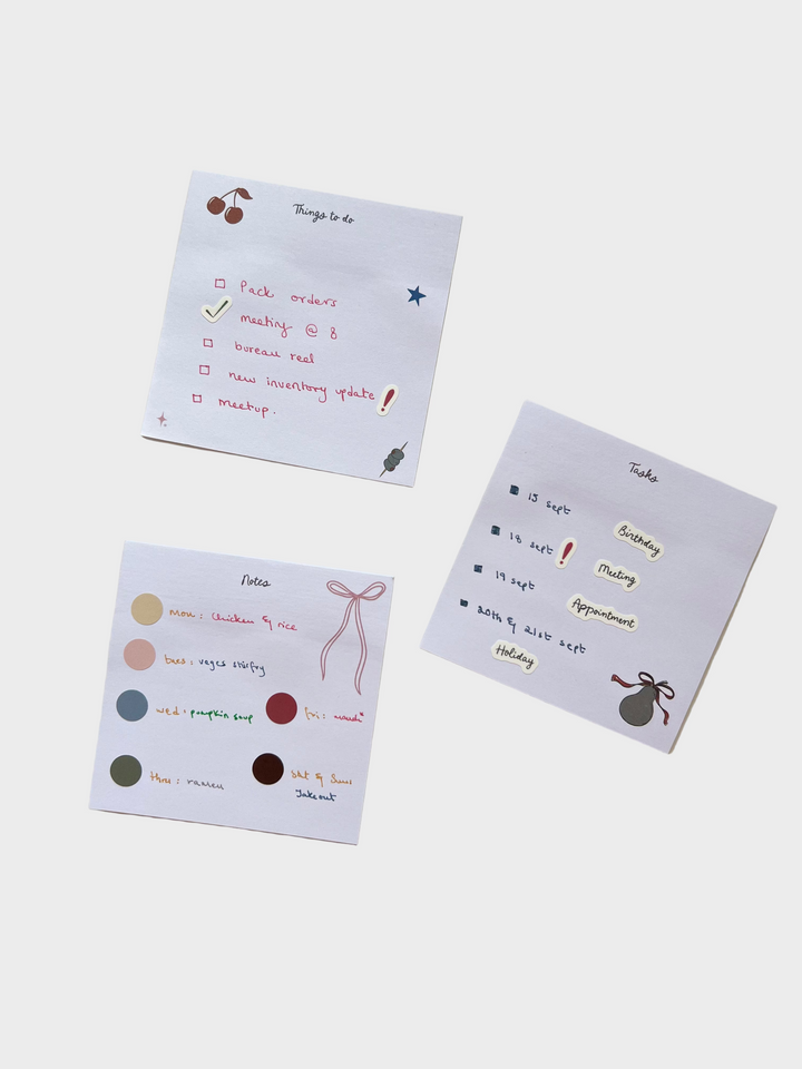 Sticky Notes - Set of 3