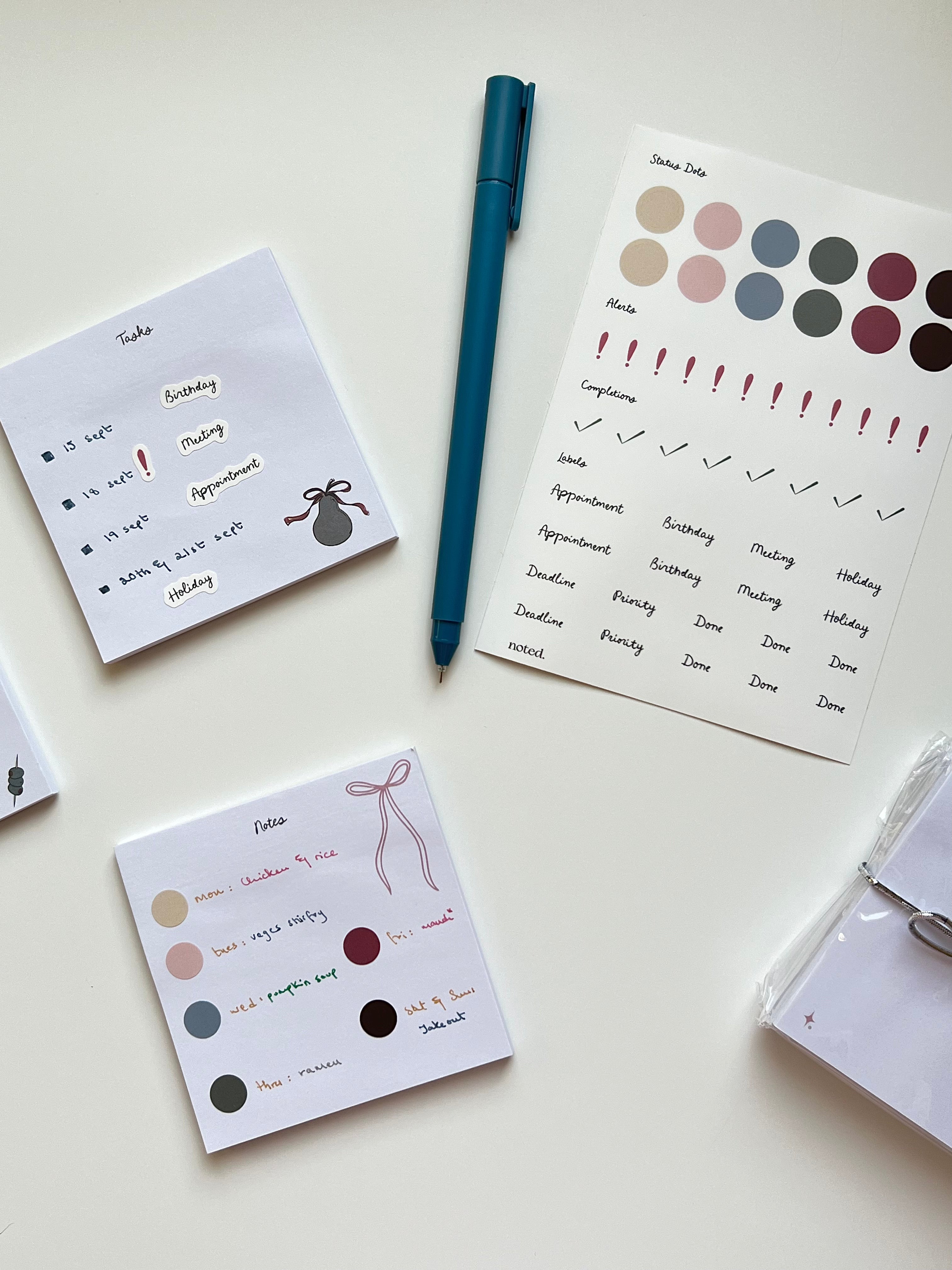 Planner & Lucky Girl Sticker Sheet - Set of 2